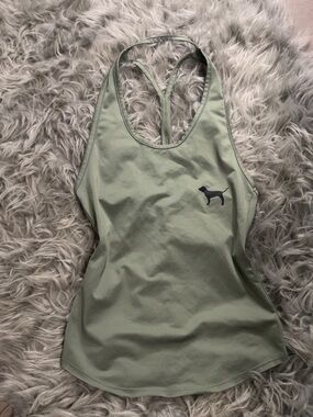 PINK Victoria's Secret Sage Green Racerback Tank